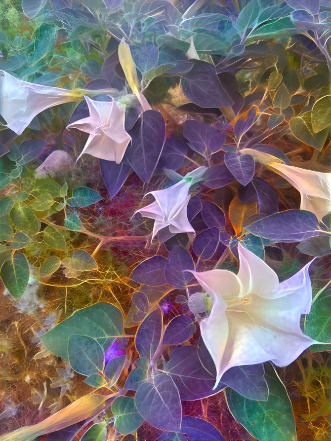 Gentle moonflowers in my garden