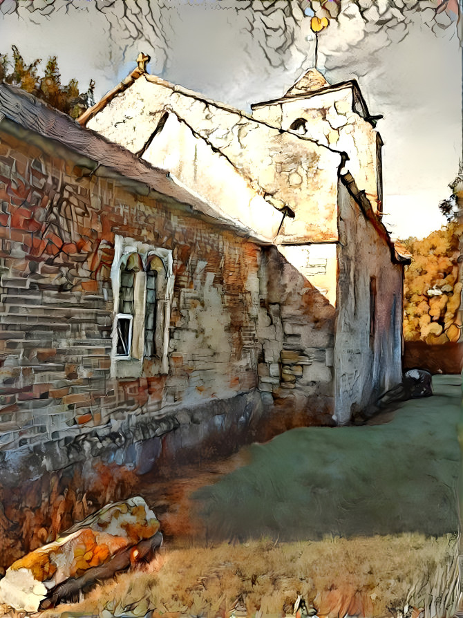 Ancient Templar church near Avebury