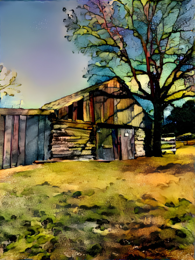 Barn and tree 1