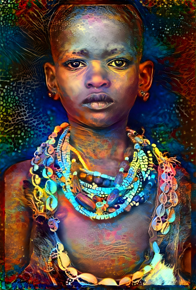 boy with cowrie sell necklace