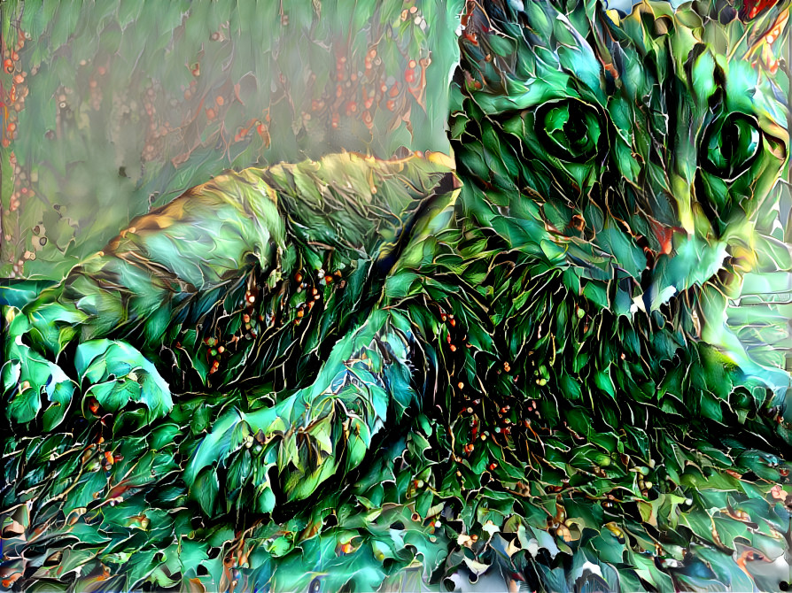 Green cat