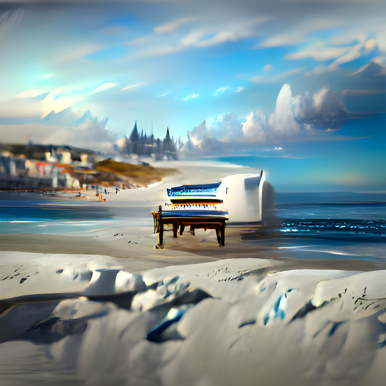 Piano On The Beach