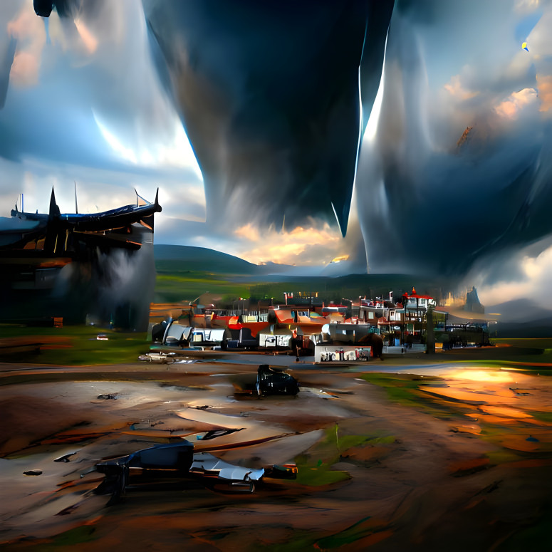 Tornado Near Small City