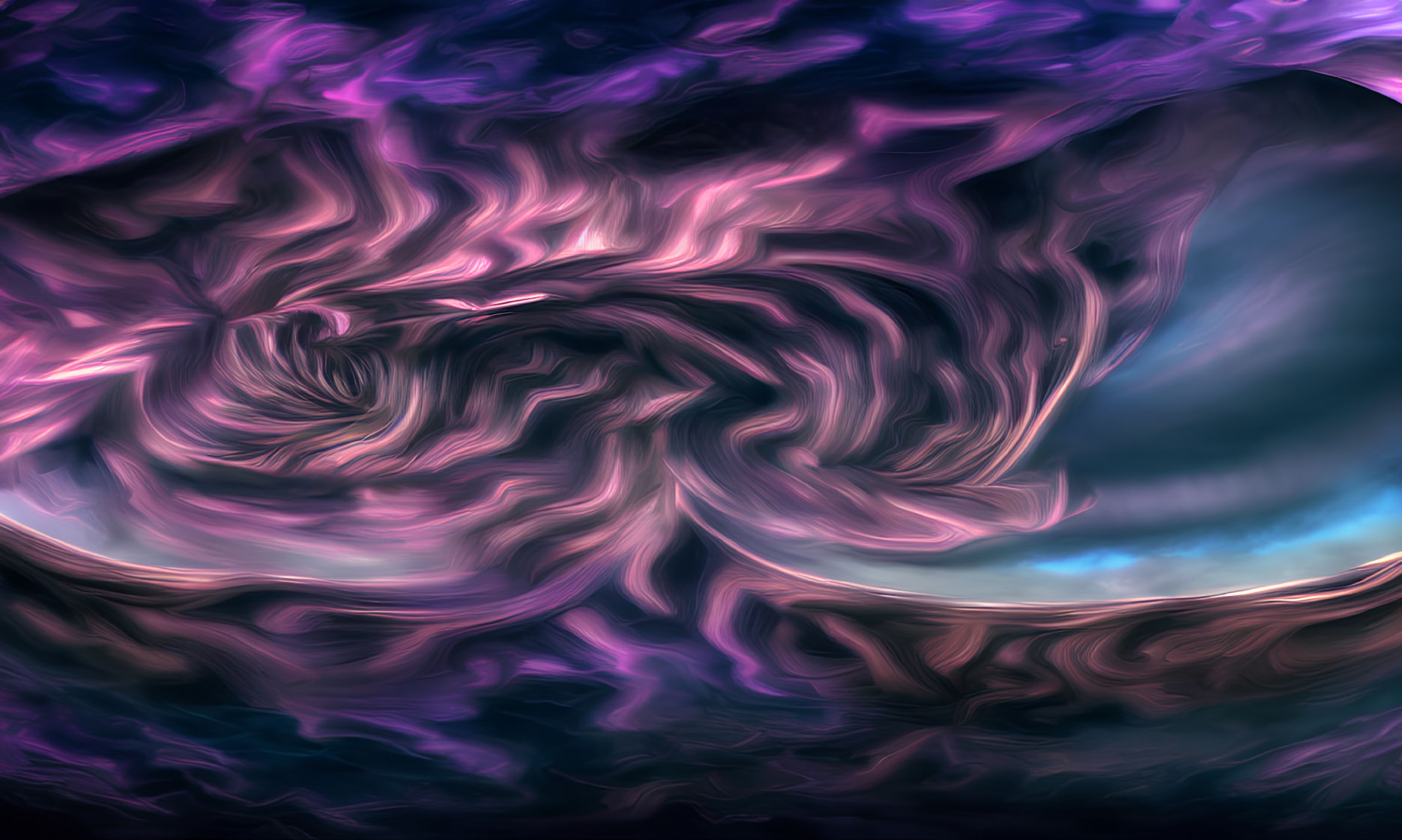 Dynamic Purple and Blue Abstract Swirl with Fluid Texture