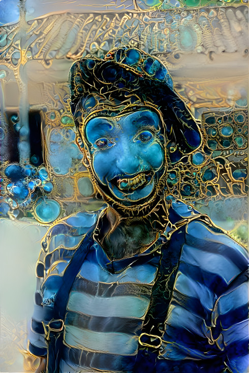 Clown in Blue and Gold