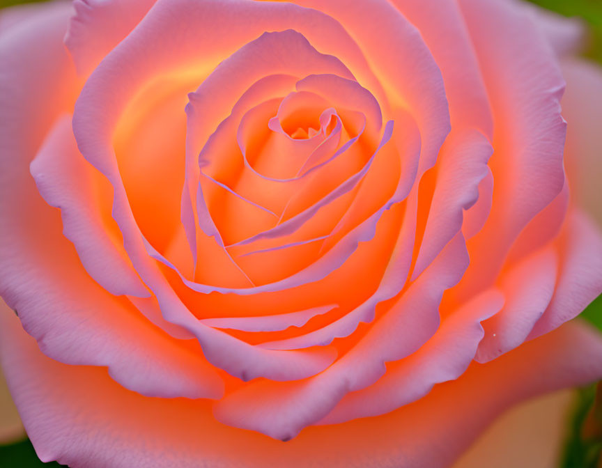 Vibrant orange rose with soft petals in close-up view