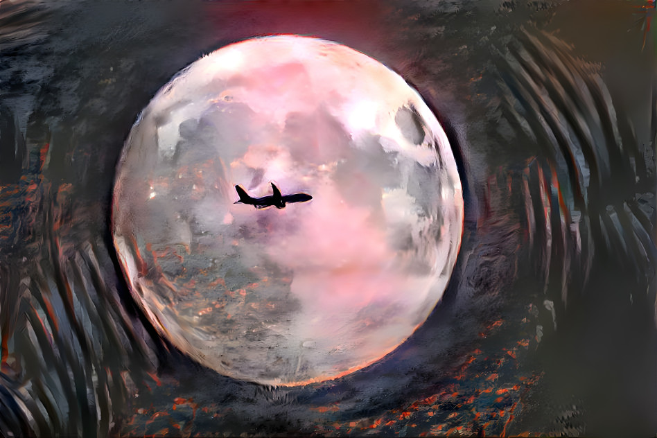 Flying to the moon 