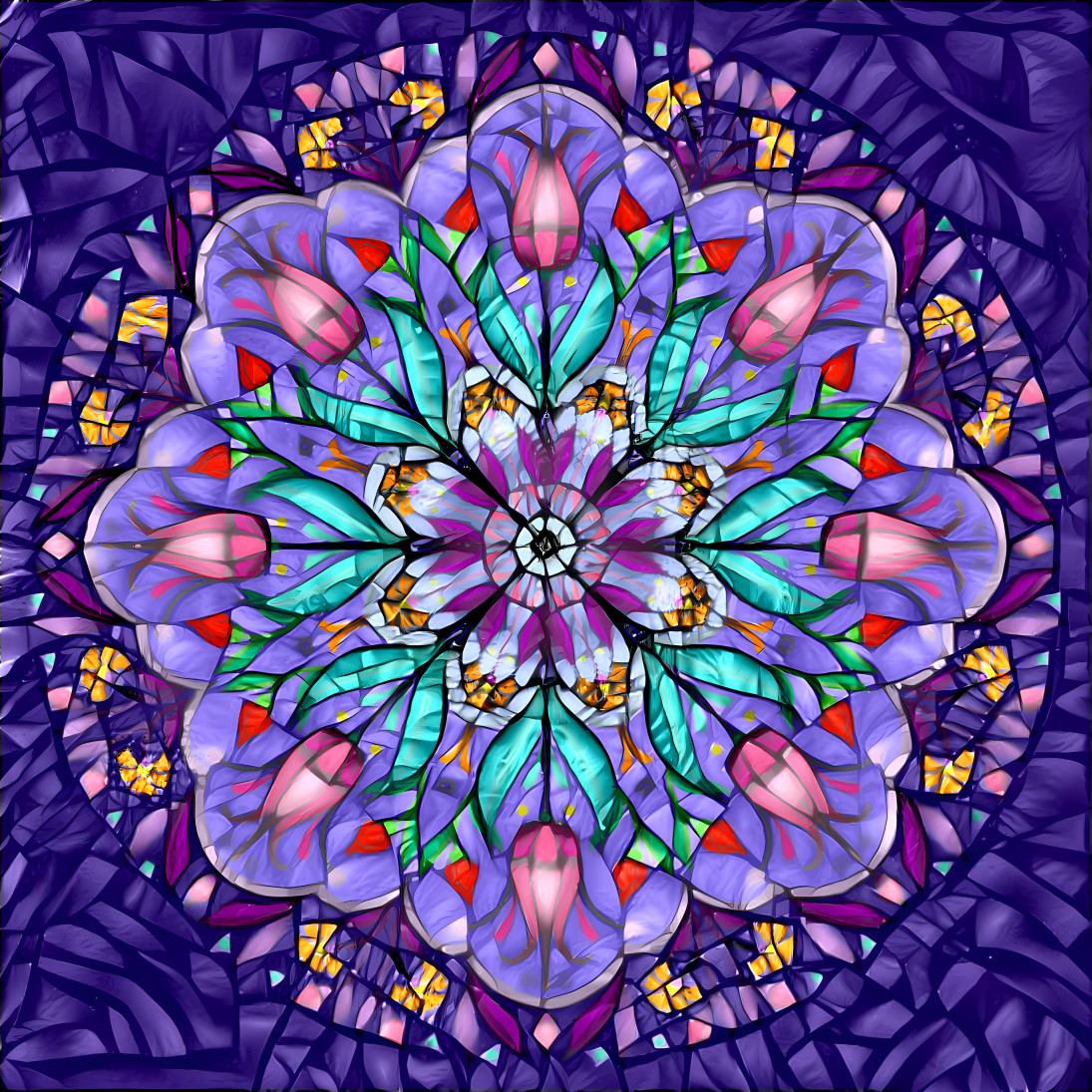 Stained glass mandala