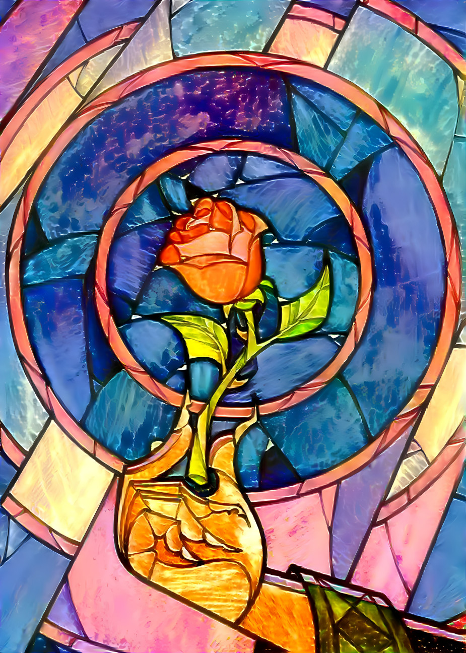 A Rose, stained glass