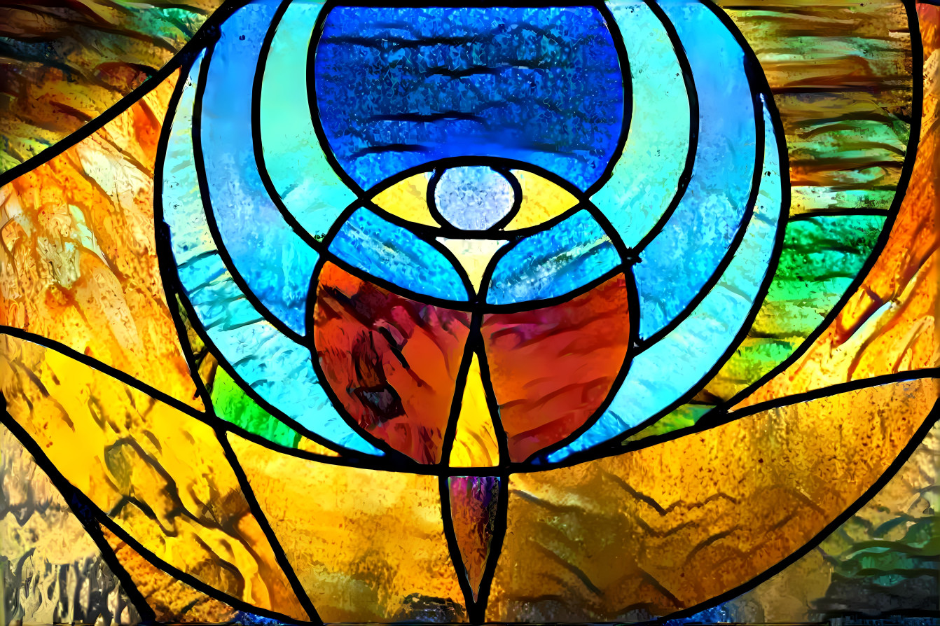 Textured stained glass