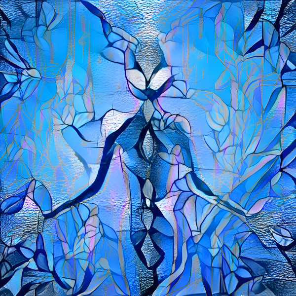 Blue alien refracted