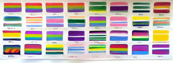 Multicolored Polymer Clay Bars in Gradient Patterns