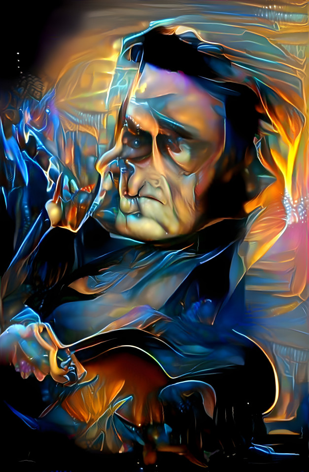 Johnny Cash distorted 