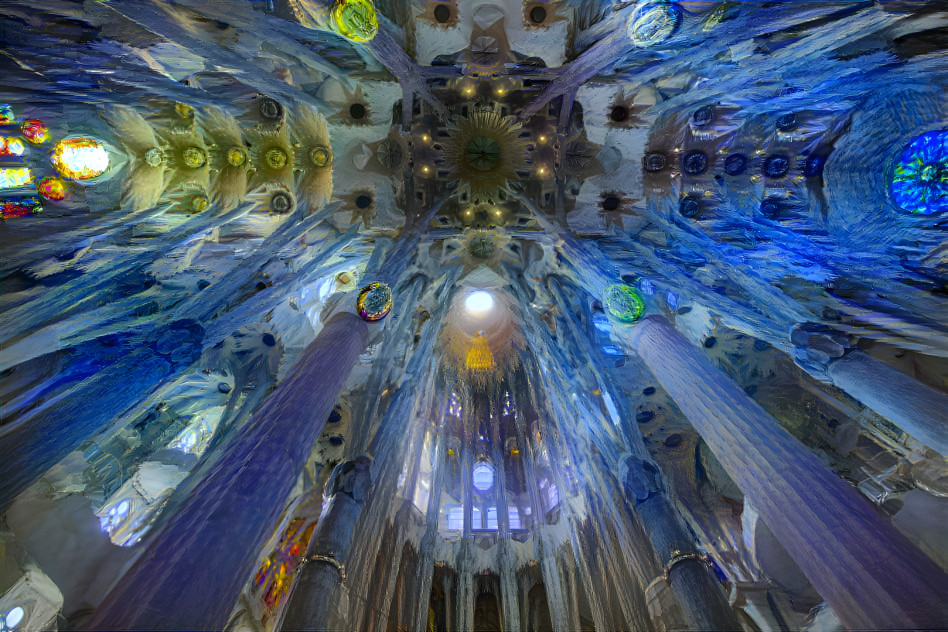 Sagrada Família at Starry night