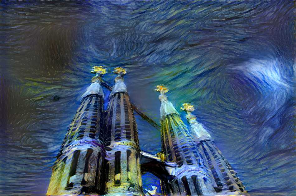 Sagrada Família at Starry night