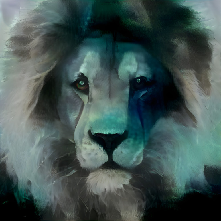 Water color lion