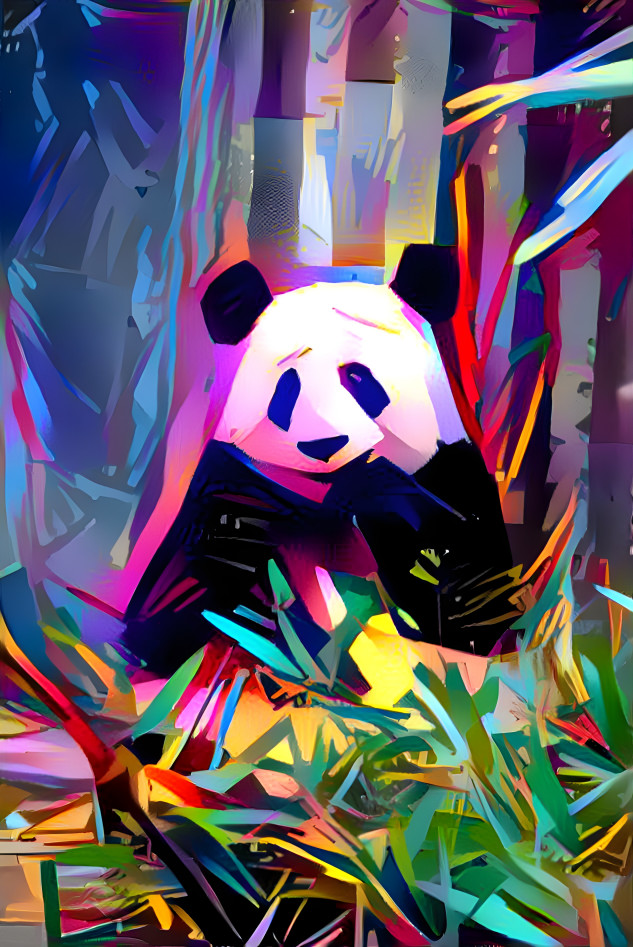 panda eating bamboo 