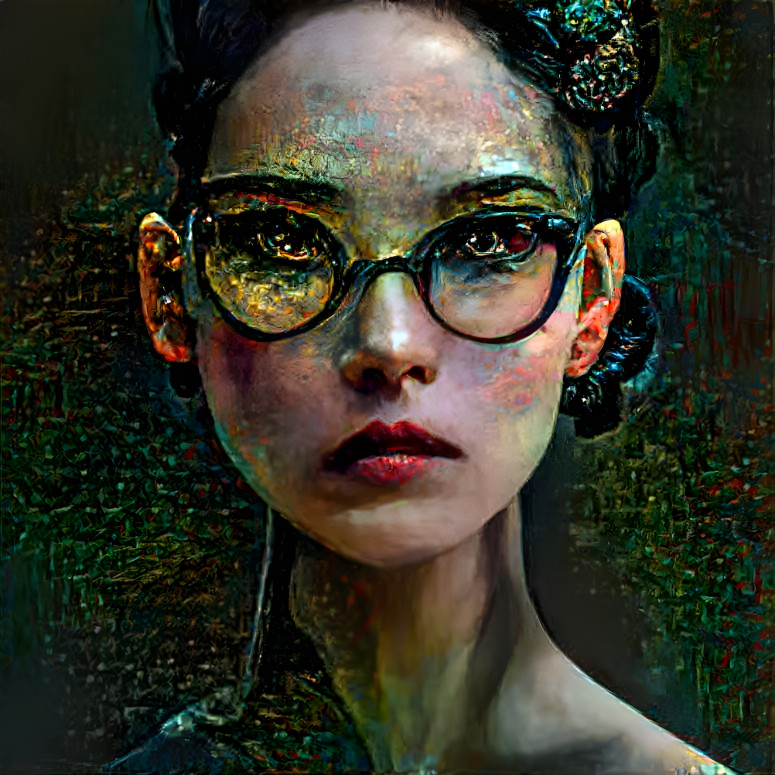 Woman Wearing Glasses