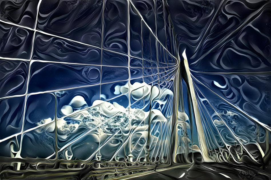 Wavy Clouds Above the Bridge