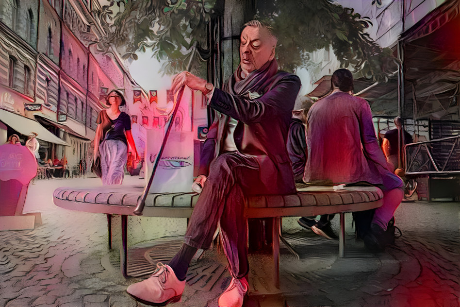 Man on bench