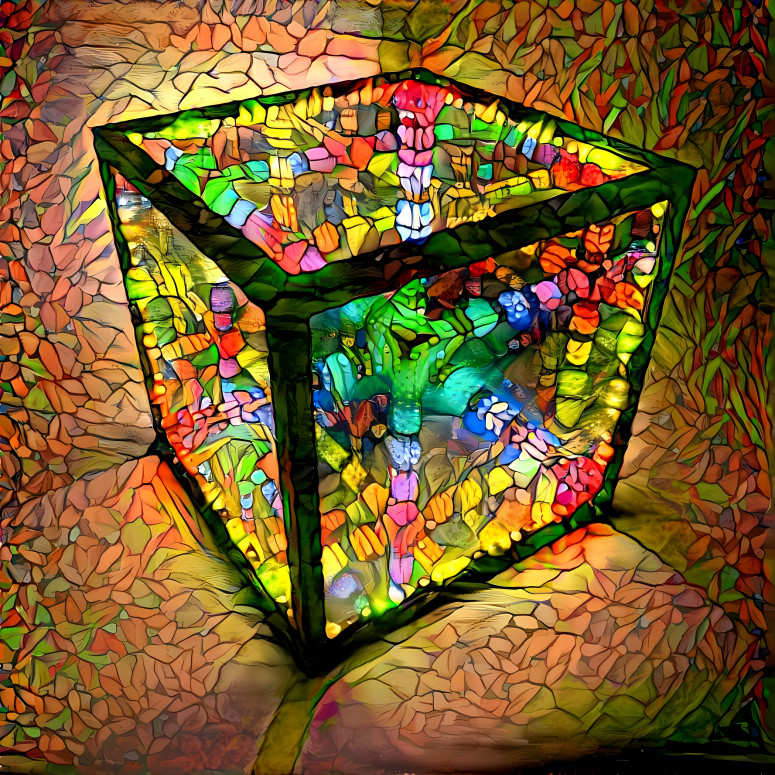 HyperCube stained glass