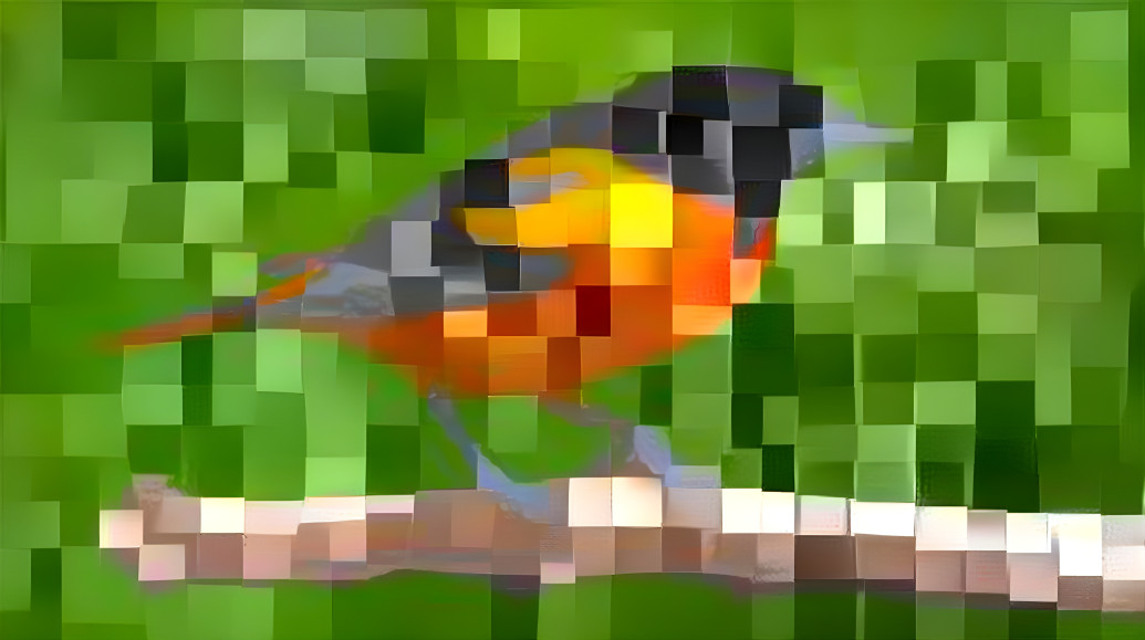 Pixelized bird