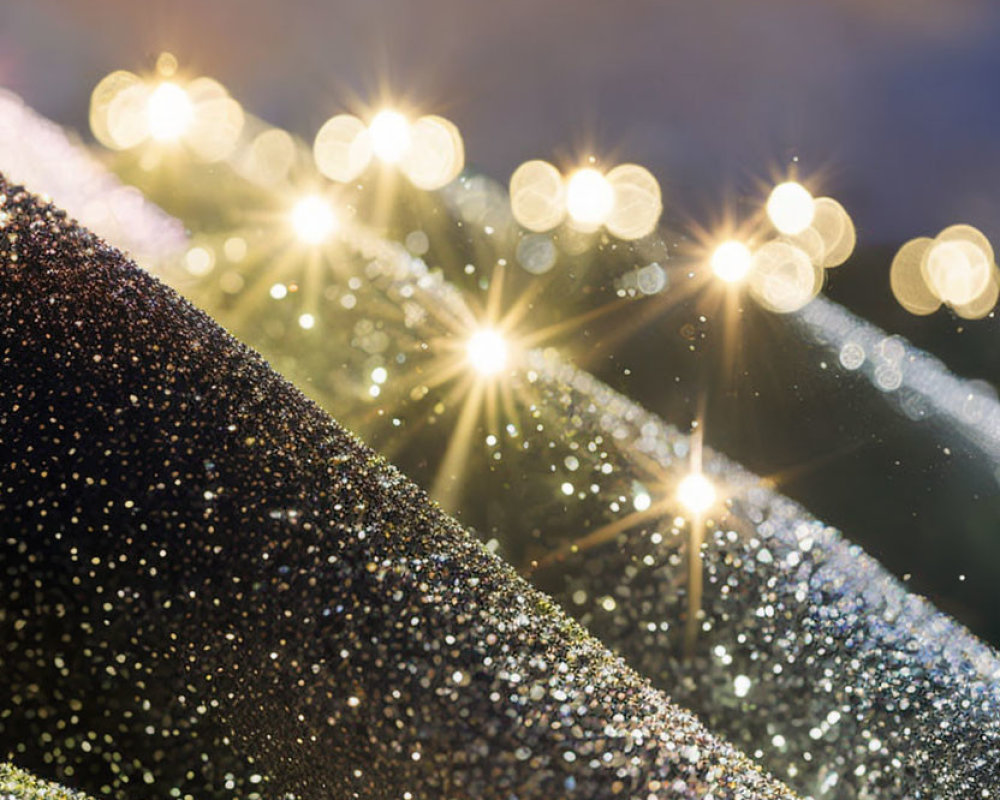 Glitter-covered Surfaces with Light Flares for Festive Mood