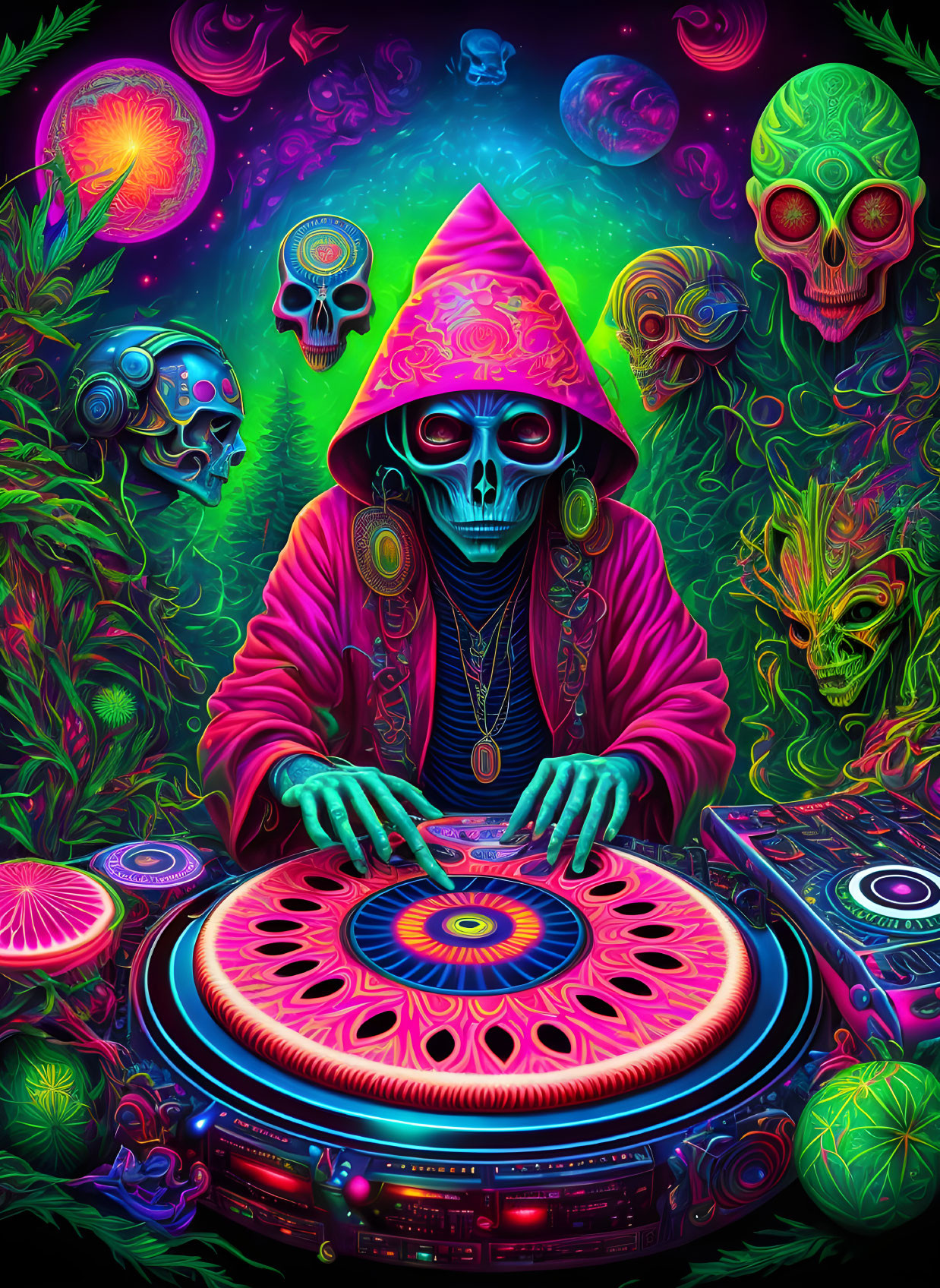 Neon Skeleton DJ: Psychedelic Grooves