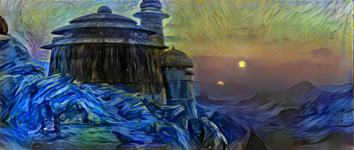 Jabba the hutt's palace van gogh style