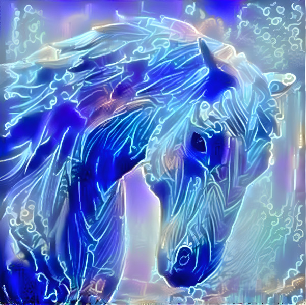 neon horse