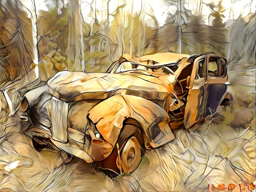 Crumpled Car