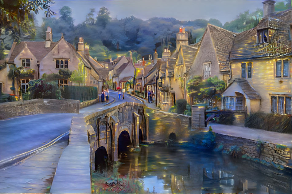 The English Village At Night