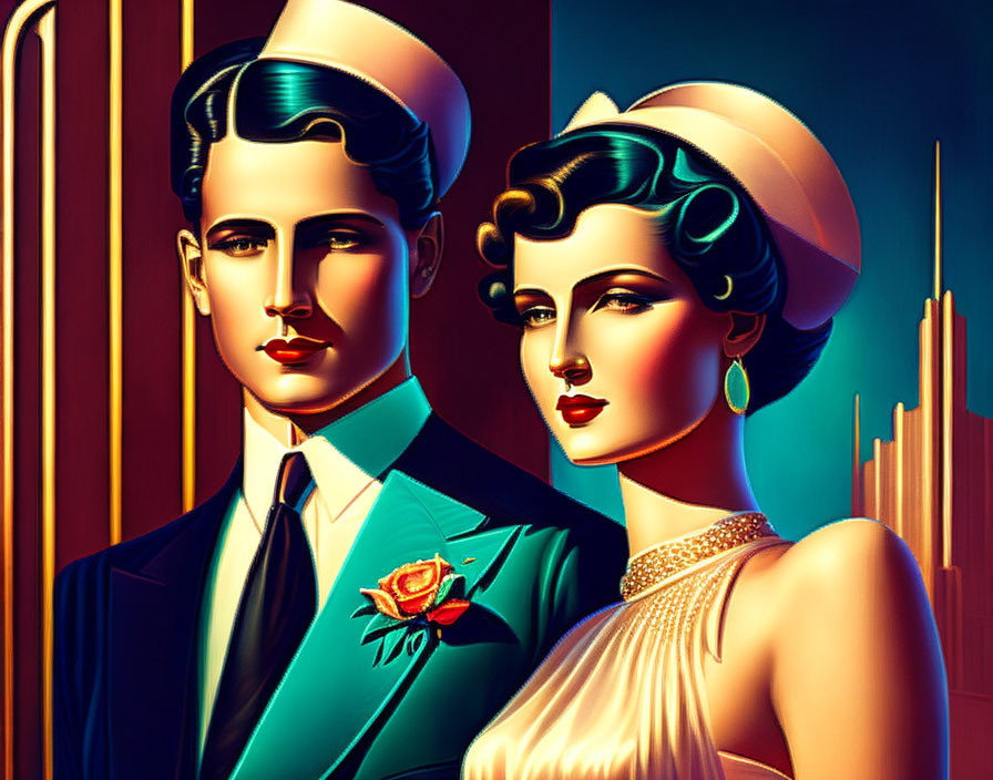 Art Deco Couple.