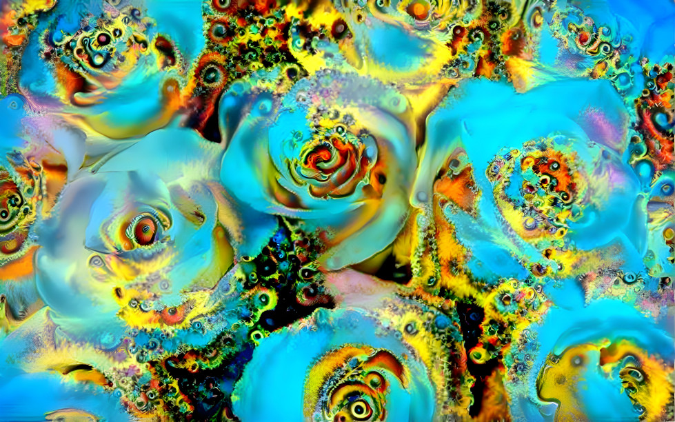 Turqoise Fractal Roses