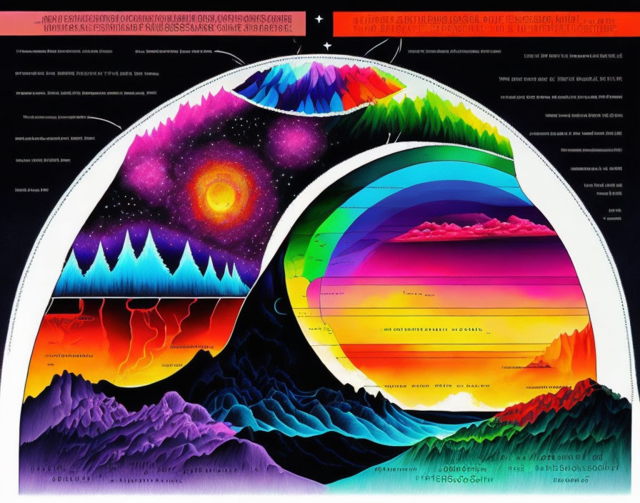 Detailed infographic: Earth's atmosphere layers & electromagnetic spectrum illustrated.