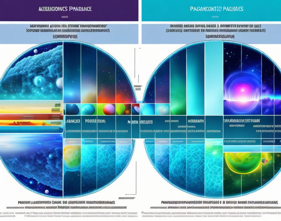 Scientific poster showcasing atmospheric phenomena with diagrams and multilingual descriptions in segmented sections.