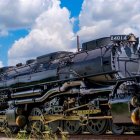 Detailed Vintage Steam Locomotive with Black and Gold Design