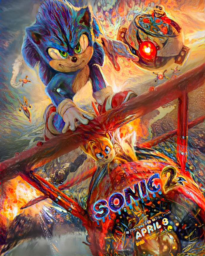 Sonic 2 Movie Poster (Painting Style)