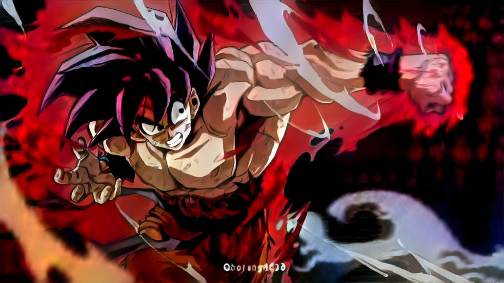 Goku Kaioken Punch (Cabba Aura Style)