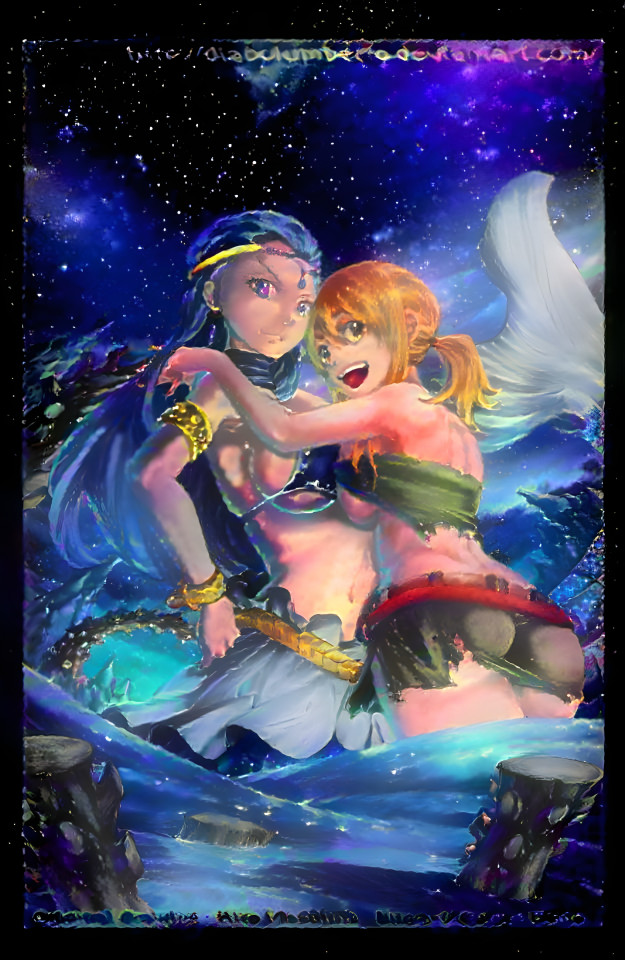 Lucy Hugs Aquarius in Celestial Spirit World