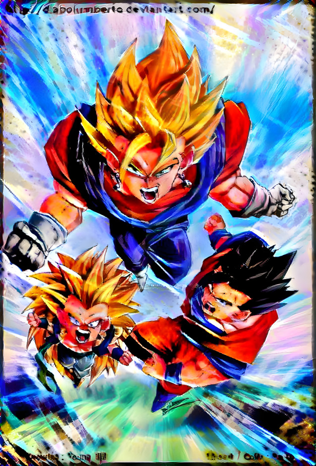 SSJ Vegito, SSJ3 Gotenks, Mystic Gohan (DBL Style)