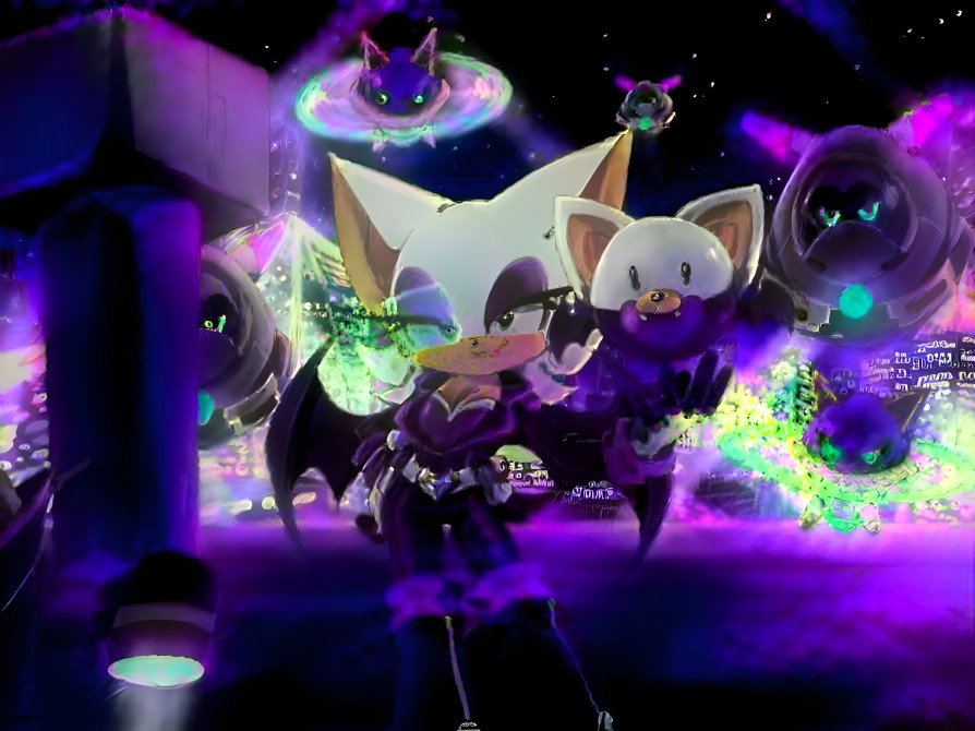 Rouge the Bat with Animal Drones