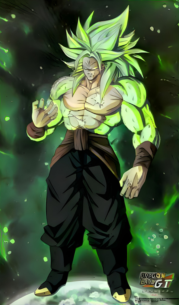 LSSJ4 Broly (Dark Glow Green Style)