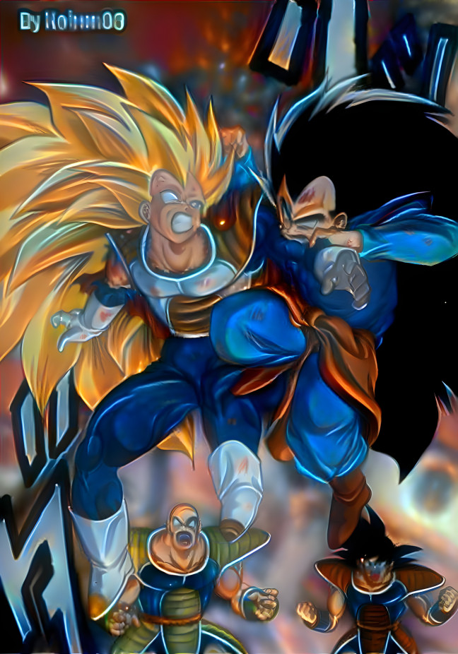 U13: Ult. Raditz Bites SSJ3 Vegeta (Painting Styl)