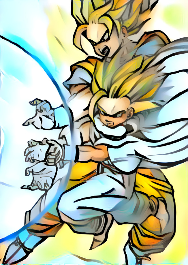 Father Son Kamehameha - Gohan in All White