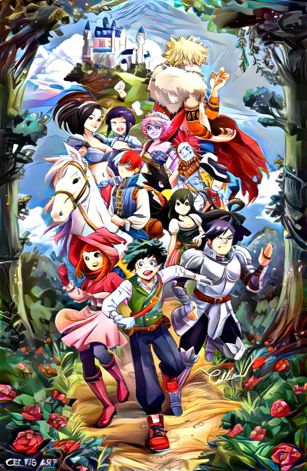 Class 1-A in Fantasy Setting (Painting Style)