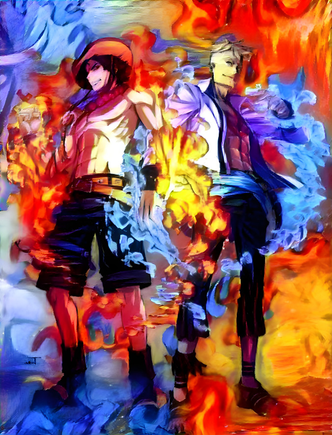 Fire Bros -Ace & Marco- (Painting Style)