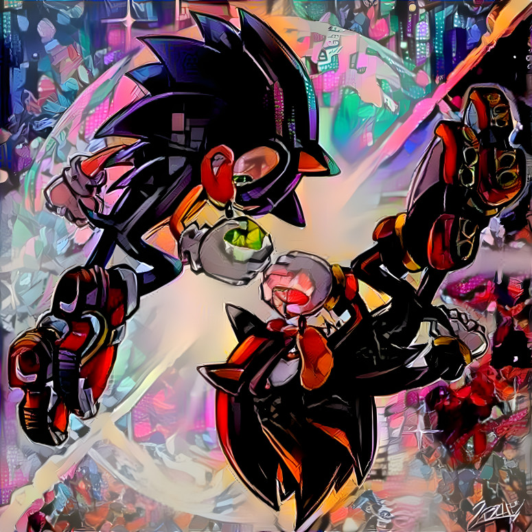 Dark Sonic & Shadow (Badass Style)