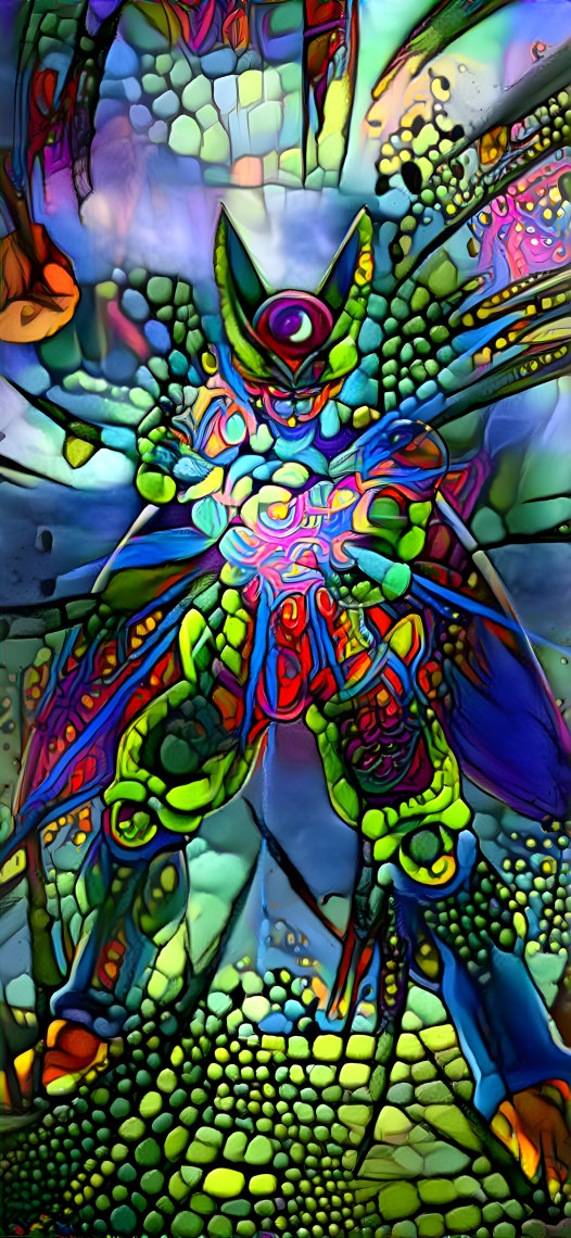 Cell Kamehameha (Stained Glass Style)