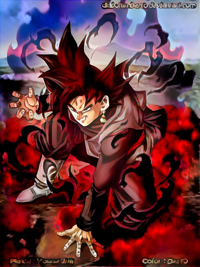 Goku Black- Aura Transforming into Cumber's Aura-